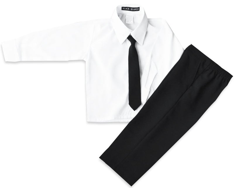 Black n Bianco Boys Suit with Tie for Toddlers and Infants. (4T, Black) - Image 4